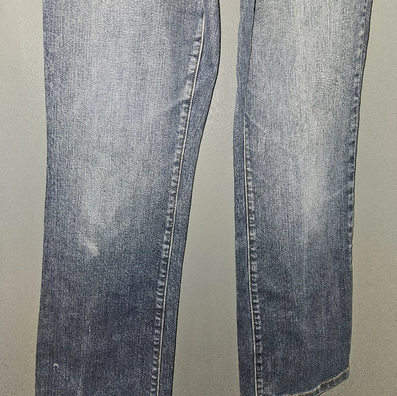 Lands End Womans Original Fit, Boot Leg Blue Jeans Size 6 - Picture 2 of 14